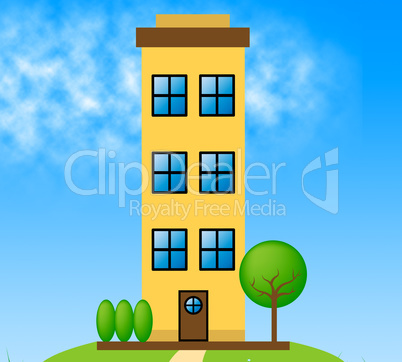 Apartment Building Meaning Condo Property 3d Illustration