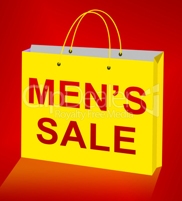 Mens Sale Displays Retail Promotion 3d Illustration