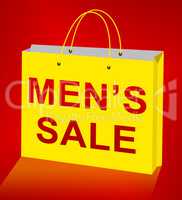 Mens Sale Displays Retail Promotion 3d Illustration