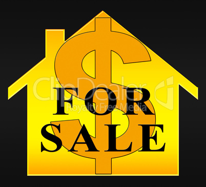 House For Sale Meaning Sell Property 3d Illustration