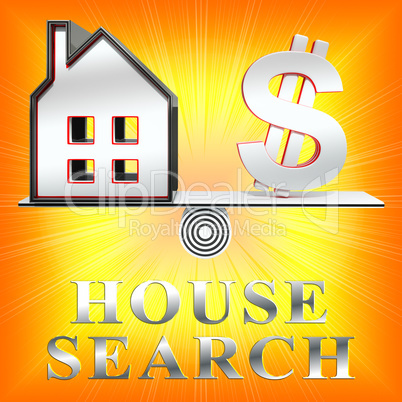 House Search Meaning Housing Finder 3d Rendering