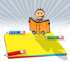Yellow Blank Note Kid Displays Empty 3d Illustration
