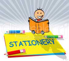 Stationery Supplies Displays School Materials 3d Illustration