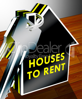 Houses To Rent Shows Real Estate 3d Rendering