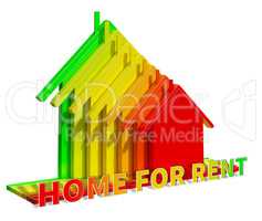 Home For Rent Means Real Estate 3d Illustration