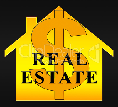 Real Estate Home Indicating Property 3d Illustration