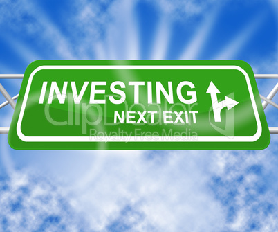 Investing Sign Indicating Return On Investment 3d Illustration