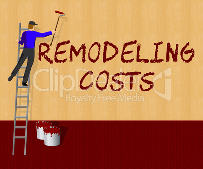 Remodeling Costs Shows House Remodeler 3d Illustration