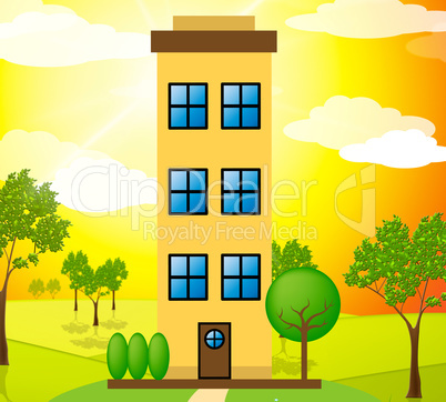 Apartment Building Means Condo Property 3d Illustration