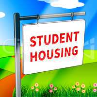Student Housing Shows University House 3d Illustration