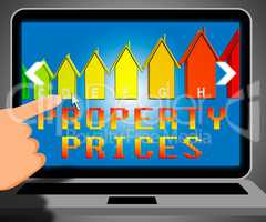 Property Prices Representing House Cost 3d Illustration