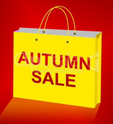 Autumn Sale Displays Commerce Sales 3d Illustration
