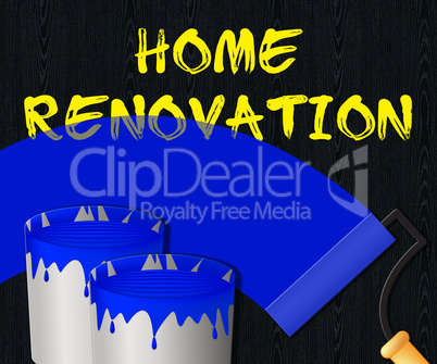 Home Renovation Displays House Improvement 3d Illustration