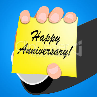 Happy Anniversary Gifts Means Greeting Congratulating 3d Illustr