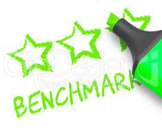 Benchmark Stars Means Performance Report 3d Illustration