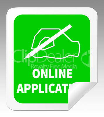 Online Application Means Internet Job 3d Illustration