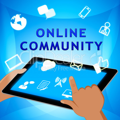 Online Community Means Social Media 3d Illustration