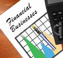 Financial Businesses Meaning Finance Corporations 3d Illustratio