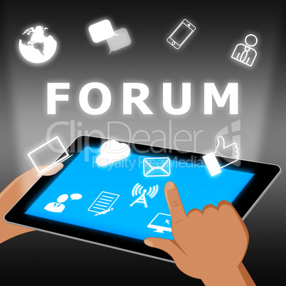 Forum Icons Represents Social Media 3d Illustration