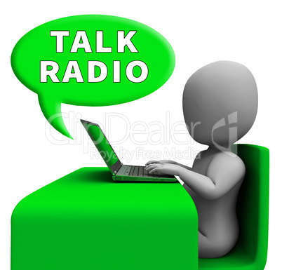 Talk Radio Showing Media Broadcast 3d Rendering
