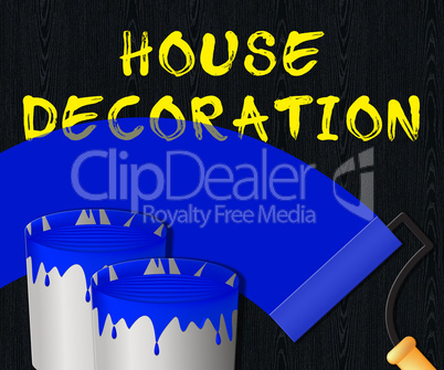 Home Decoration Displays House Painting 3d Illustration