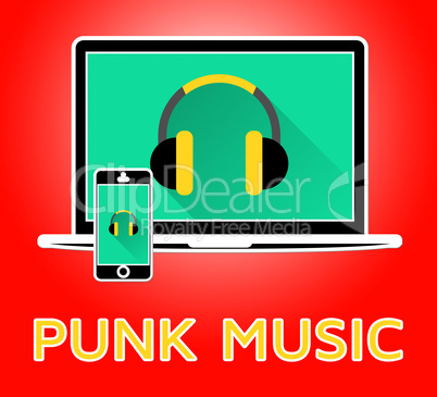 Punk Music Shows Rock Music 3d Illustration
