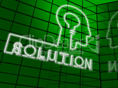 Solution Brain Representing Solving Successful 3d Illustration