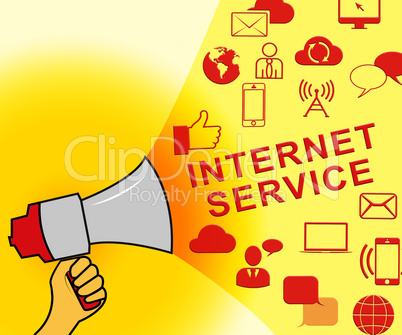 Internet Service Representing Broadband Provision 3d Illustratio