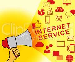 Internet Service Representing Broadband Provision 3d Illustratio