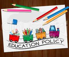 Education Policy Showing Schooling Procedure 3d Illustration