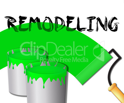 Home Remodeling Displays House Remodeler 3d Illustration