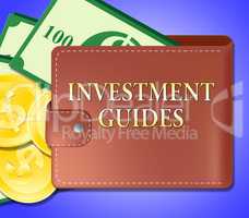 Investment Guides Indicating Investing  Advice 3d Illustration