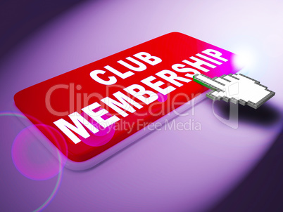 Club Membership Means Join Association 3d Rendering
