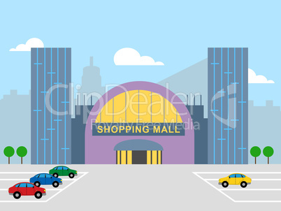Shopping Mall Shows Retail Commerce 3d Illustration