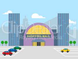 Shopping Mall Shows Retail Commerce 3d Illustration