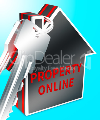 Property Online Indicating Real Estate 3d Rendering