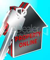 Property Online Indicating Real Estate 3d Rendering