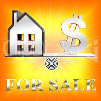 Houses For Sale Means Sell House 3d Rendering