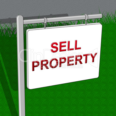 Sell Property Means House Sales 3d Illustration