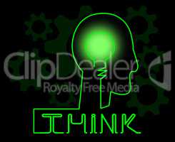 Think Brain Representing Idea Reflection And Consider