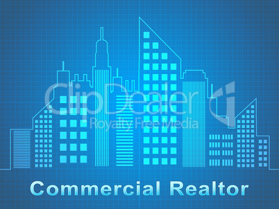 Commercial Realtor Represents Real Estate Offices 3d Illustratio