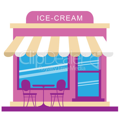 Ice Cream Store Displays Dessert Shop 3d Illustration
