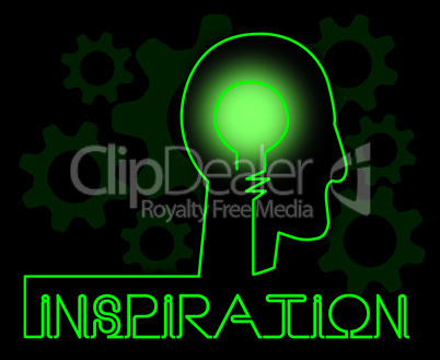 Inspiration Brain Indicating Positive Motivate And Motivation