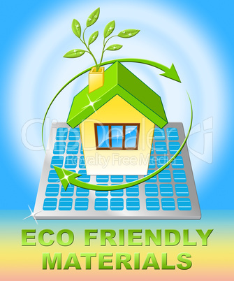 Eco Friendly Materials Displays Green Resources 3d Illustration