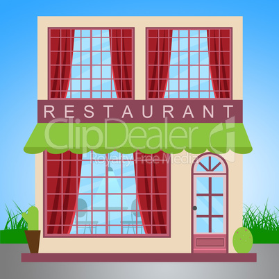 Restaurant Dinner Shows Gourment Food 3d Illustration