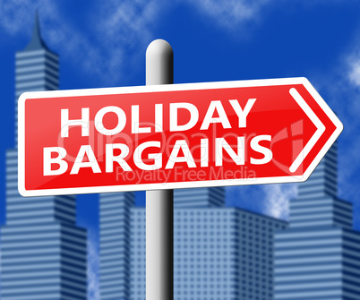 Holiday Bargains Representing Vacation Discounts 3d Illustration
