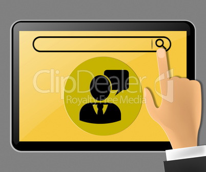 Blank Space Tablet Representing Multimedia 3d Illustration