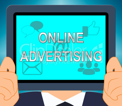 Online Advertising Shows Site Marketing 3d Illustration