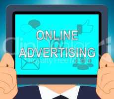 Online Advertising Shows Site Marketing 3d Illustration
