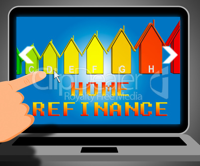 Home Refinance Representing Equity Mortgage 3d Illustration